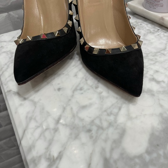 Valentino rock stud 100 suede pumps - Picture 8 of 8